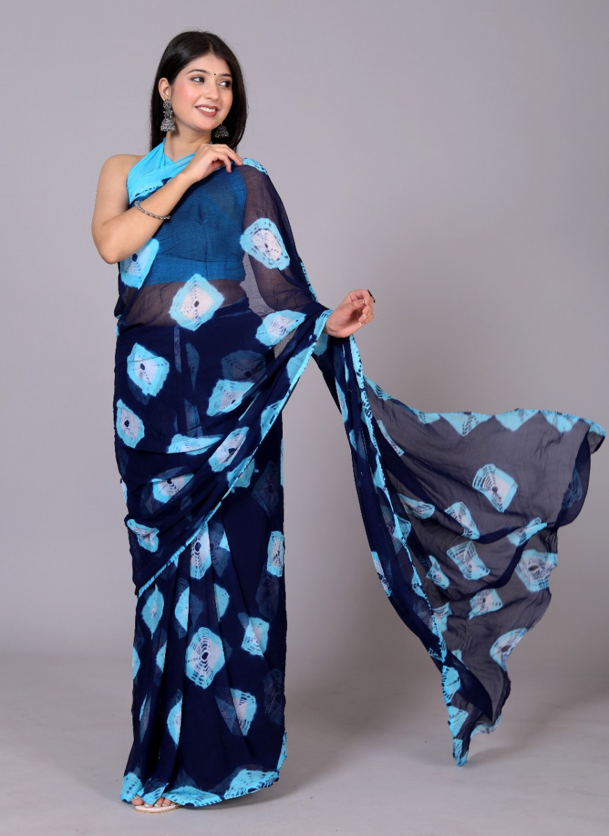 Pure Chiffon Trendy bandhini Chiffon Sarees For Women